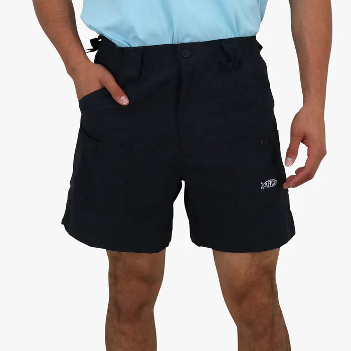 AFTCO MFG Men's Shorts Aftco Original Fishing Shorts -Black || David's Clothing