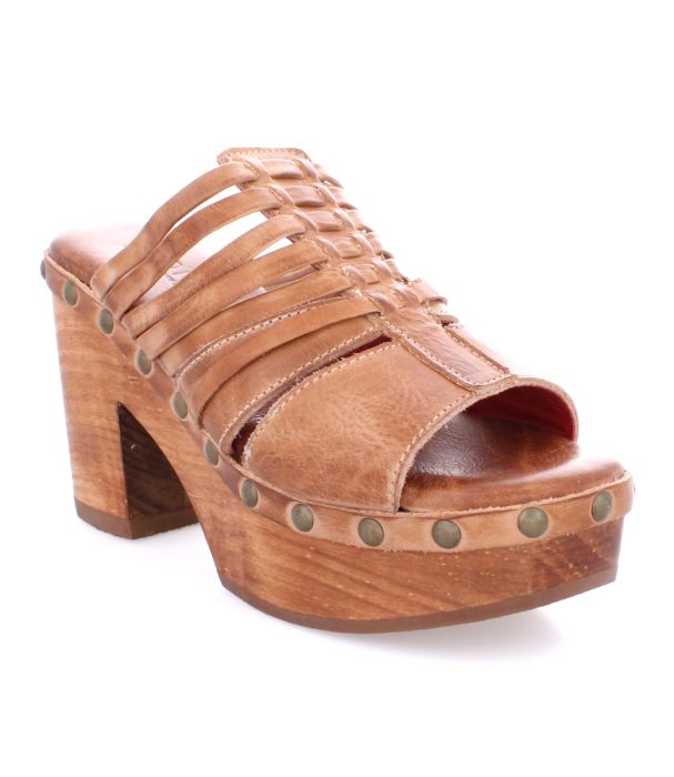 Bed Stu Marie Leather Block Heel Slingback Platform Clog Sandals | Dillard's