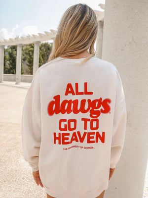 CHARLIE SOUTHERN Women's Sweater Charlie Southern All Dawgs Go To Heaven Sweatshirt || David's Clothing