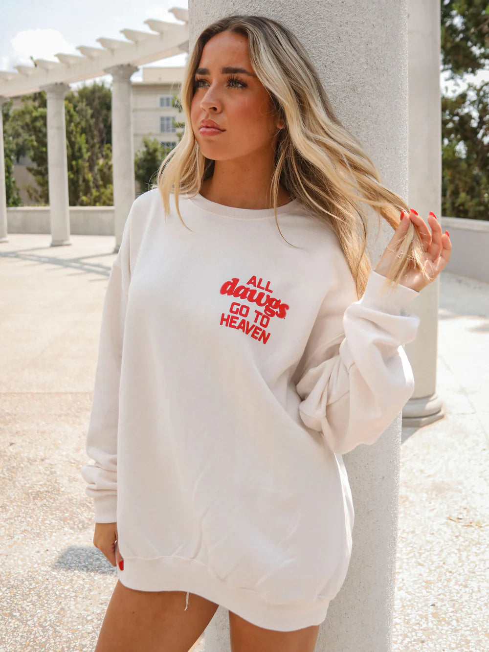 CHARLIE SOUTHERN Women's Sweater Charlie Southern All Dawgs Go To Heaven Sweatshirt || David's Clothing