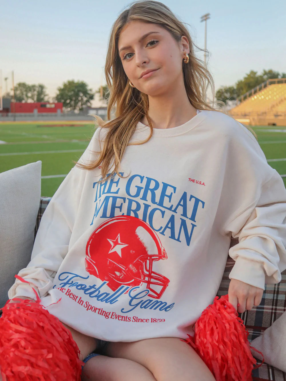 CHARLIE SOUTHERN Women's Sweater Charlie Southern Great American Football Game Sweatshirt || David's Clothing