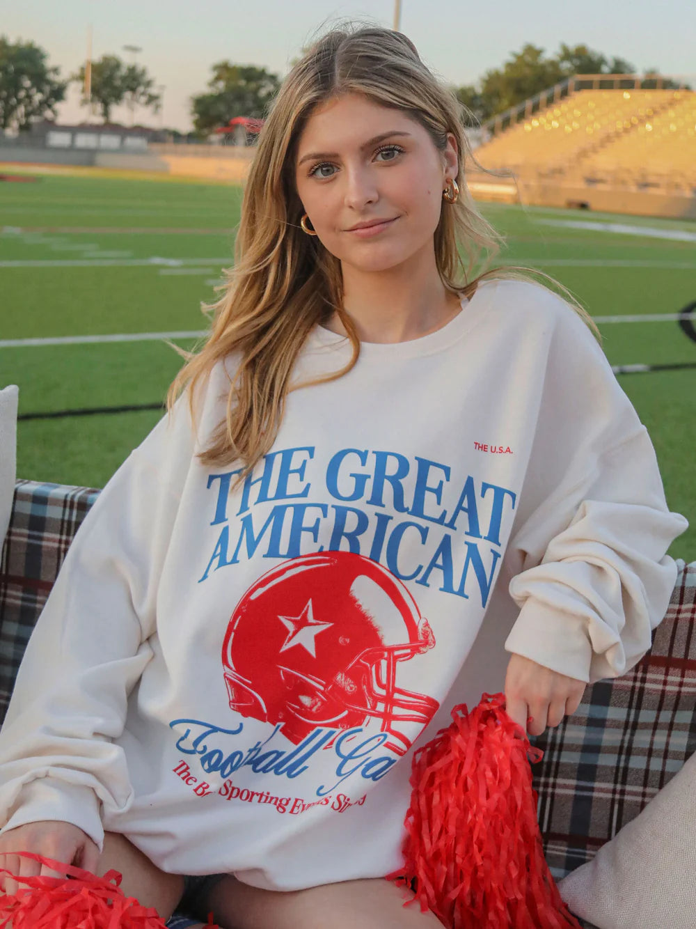 CHARLIE SOUTHERN Women's Sweater Charlie Southern Great American Football Game Sweatshirt || David's Clothing