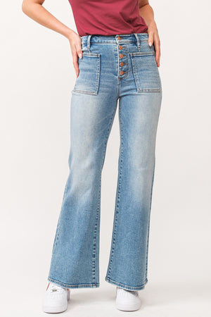 DEAR JOHN DENIM Women's Jeans Dear John Fiona High Rise Clean Hem Wide Leg Jeans Ardmore || David's Clothing