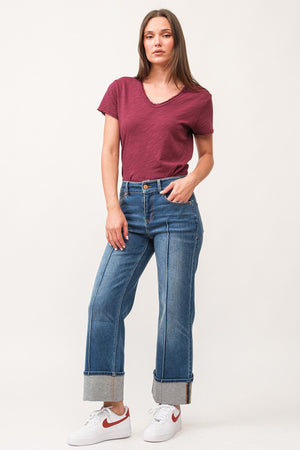 DEAR JOHN DENIM Women's Jeans Dear John Holly High Rise Cuffed Hem || David's Clothing