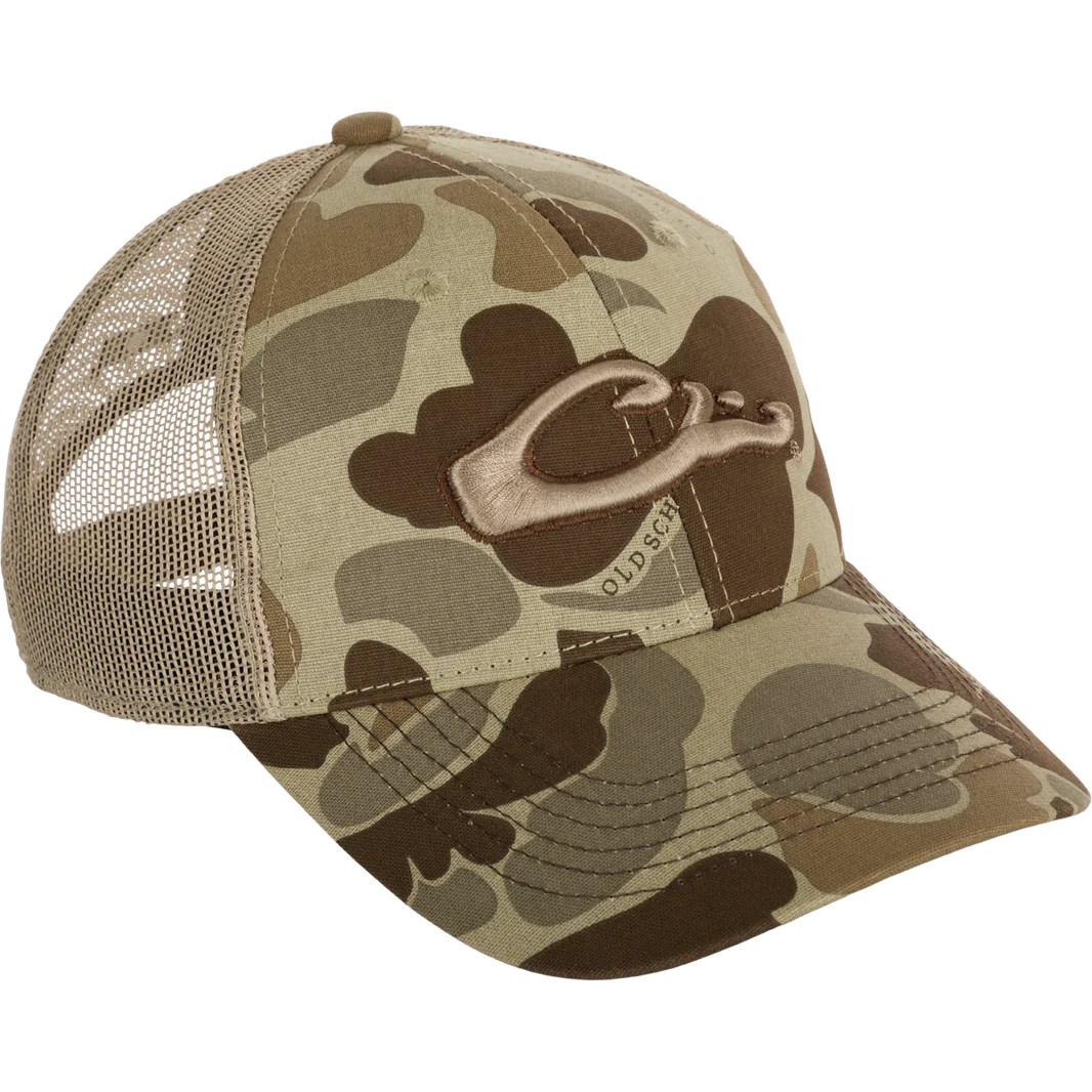 DRAKE CLOTHING CO. Men's Hats OLD SHOOL TINBER Drake 6-Panel Camo Mesh-Back Cap || David's Clothing DH3011018