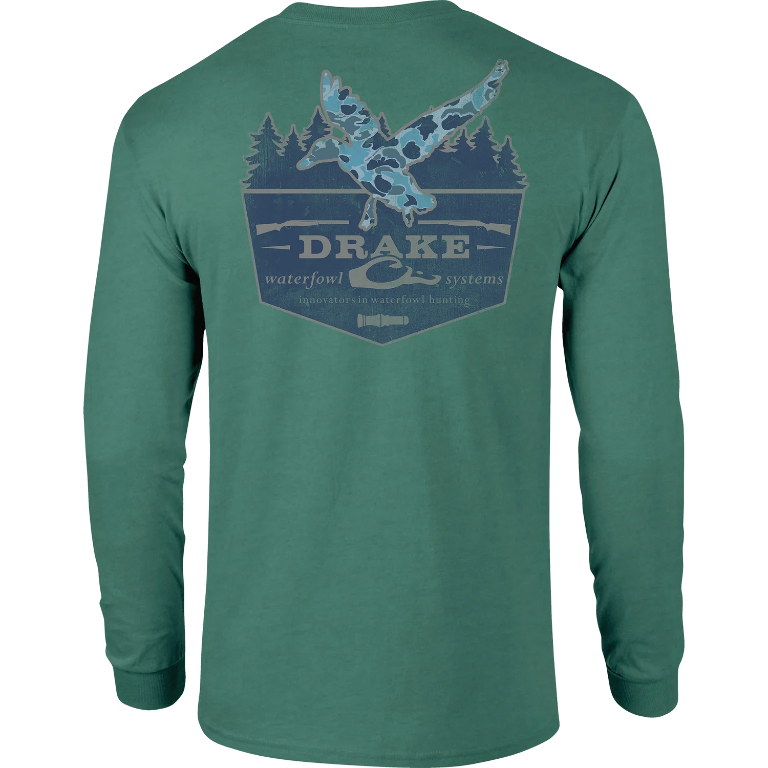 DRAKE CLOTHING CO. Men's Tees Drake Old School In Flight Long Sleeve T-Shirt || David's Clothing