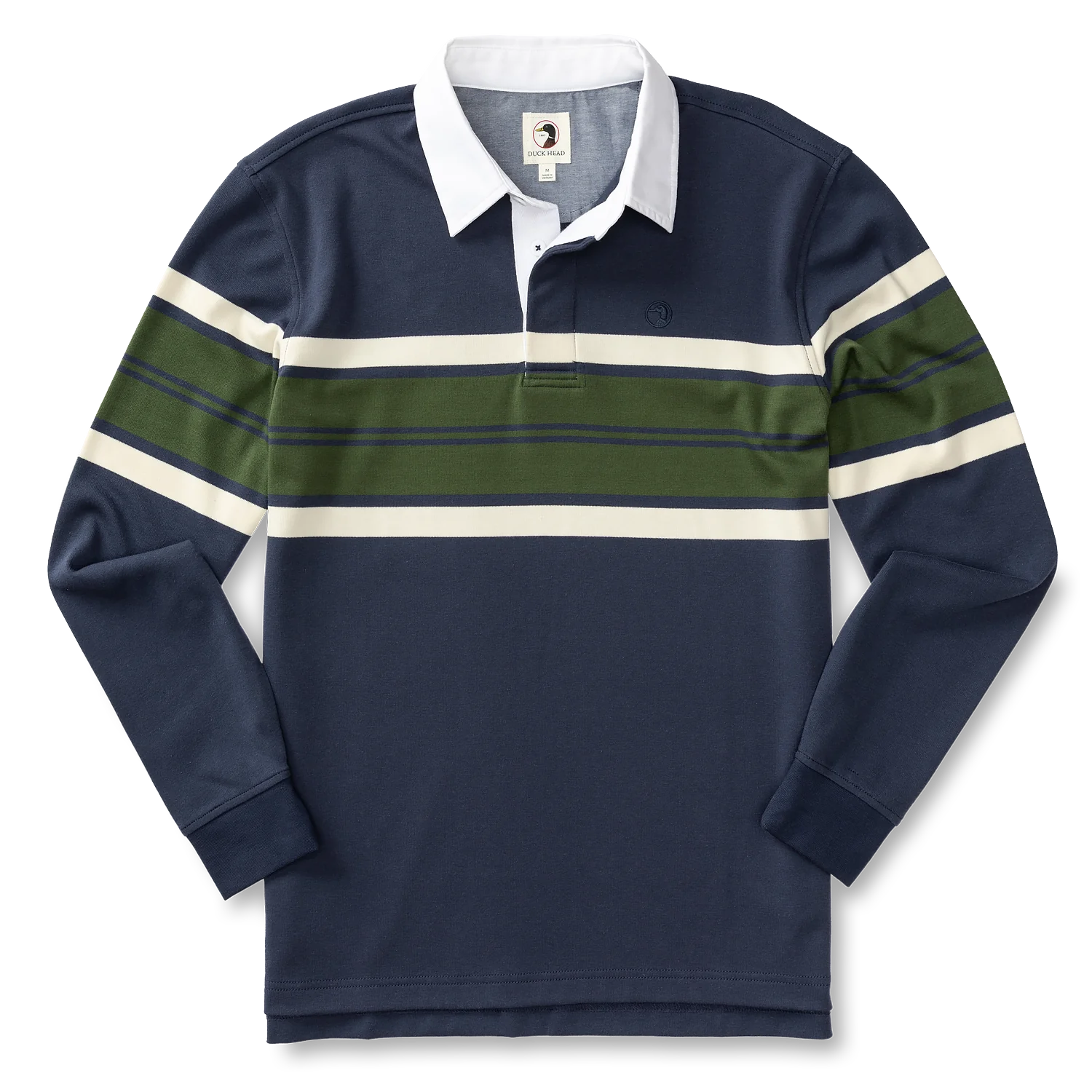 DUCK HEAD Men's Polo Duck Head Legacy Stripe Rugby Shirt || David's Clothing