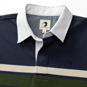 DUCK HEAD Men's Polo Duck Head Legacy Stripe Rugby Shirt || David's Clothing