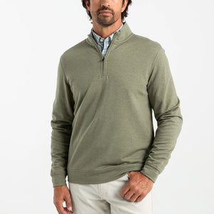 DUCK HEAD Men's Pullover LICHEN OLIVE / M Duck Head Dunmore 1/4 Zip Pullover || David's Clothing D21068292