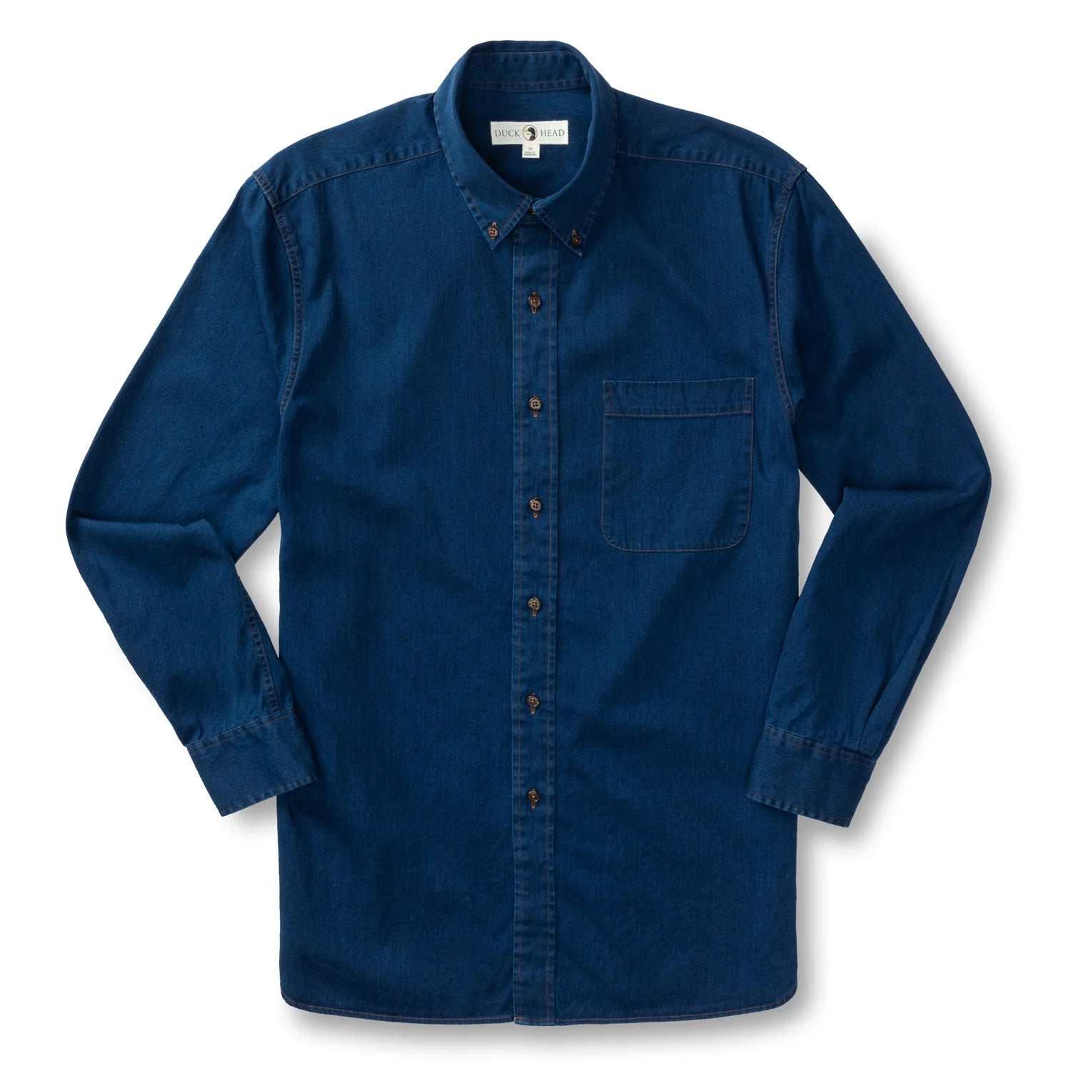 DUCK HEAD Men's Sport Shirt Duck Head Denim Sport Shirt Worley Solid || David Clothing