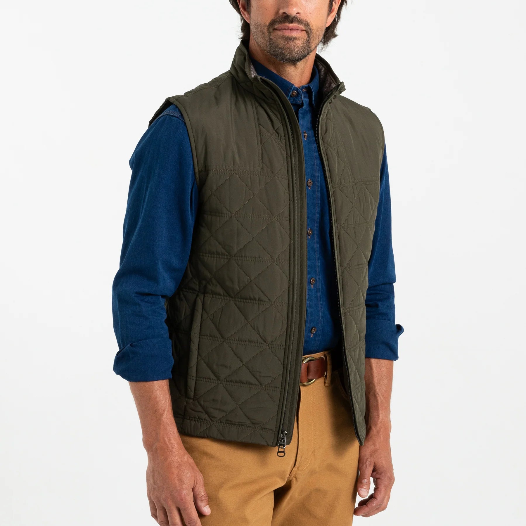 DUCK HEAD Mens Jackets DARK FOREST / L Duck head Fremont Performance Quilted Vest || David's Clothing D51034388