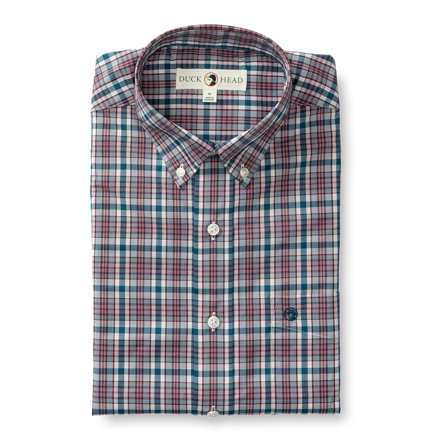 DUCKHEAD Men's Sport Shirt Duck Head Performance Poplin Sport Shirt Wallace Plaid || David's Clothing