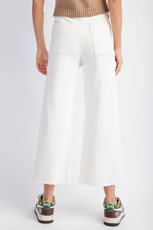 ee:some Women's Pants Mineral Washed Cropped Straight Leg Pants || David's Clothing