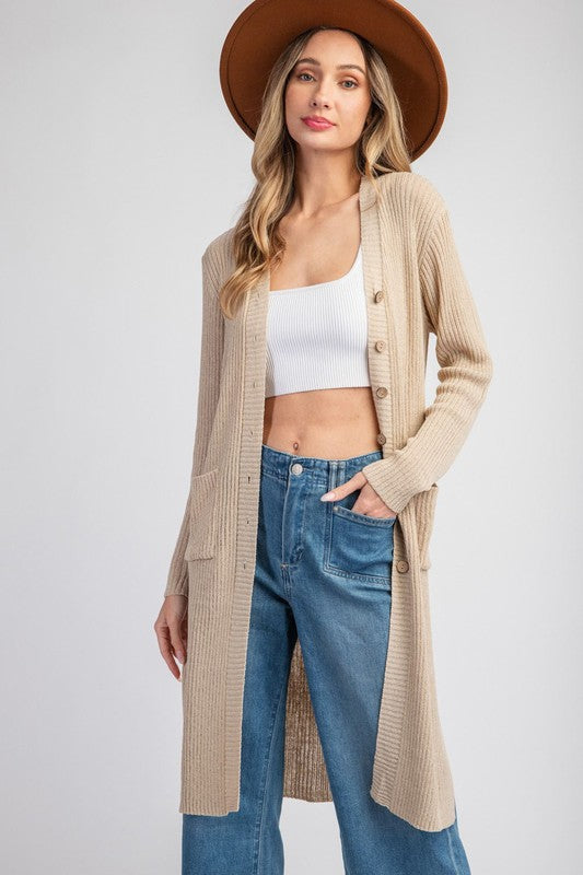 ee:some Women's Sweaters Long Sleeve Maxi Cardigan || David's Clothing