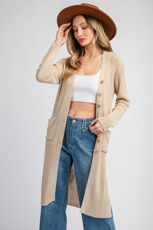 ee:some Women's Sweaters Long Sleeve Maxi Cardigan || David's Clothing