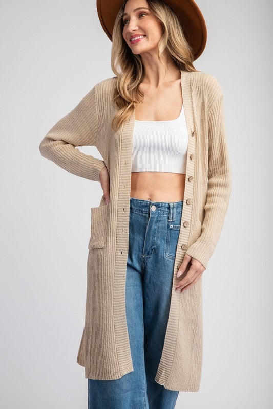 ee:some Women's Sweaters Long Sleeve Maxi Cardigan || David's Clothing