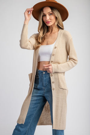 ee:some Women's Sweaters Long Sleeve Maxi Cardigan || David's Clothing