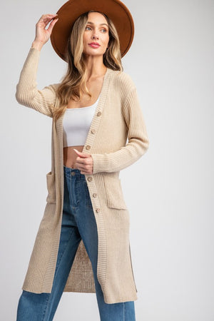 ee:some Women's Sweaters Long Sleeve Maxi Cardigan || David's Clothing