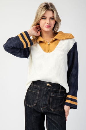 ee:some Women's Sweaters Sailor Collar Sweater Pullover Top || David's Clothing