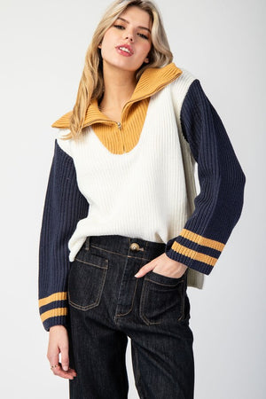 ee:some Women's Sweaters Sailor Collar Sweater Pullover Top || David's Clothing