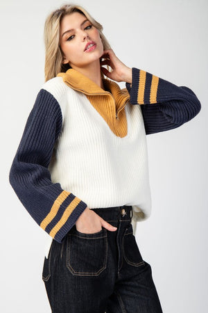 ee:some Women's Sweaters Sailor Collar Sweater Pullover Top || David's Clothing