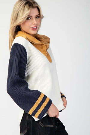 ee:some Women's Sweaters Sailor Collar Sweater Pullover Top || David's Clothing