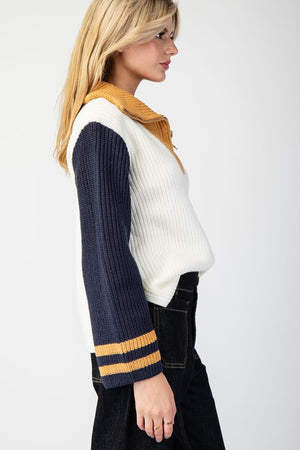 ee:some Women's Sweaters Sailor Collar Sweater Pullover Top || David's Clothing