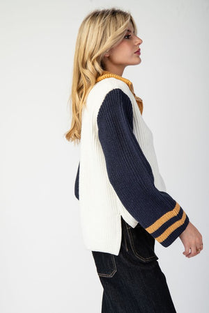 ee:some Women's Sweaters Sailor Collar Sweater Pullover Top || David's Clothing