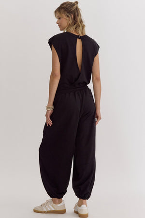 ENTRO INC Women's Jumpsuit Sleeveless Oversized Jumpsuit || David's Clothing