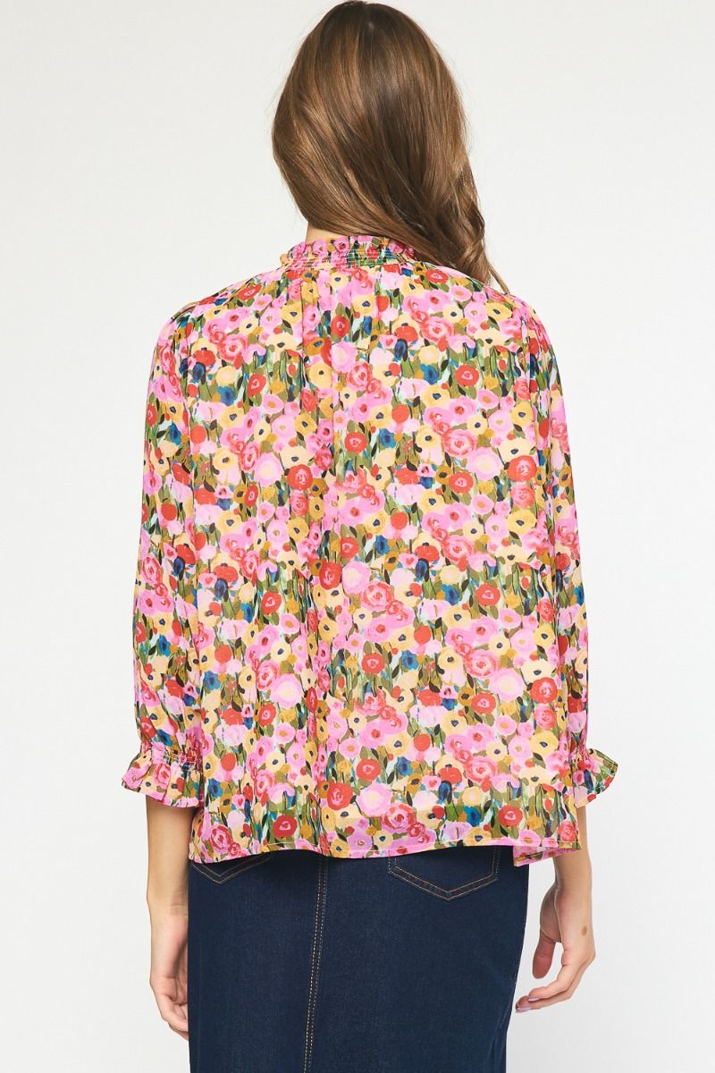 womens floral long sleeve tops