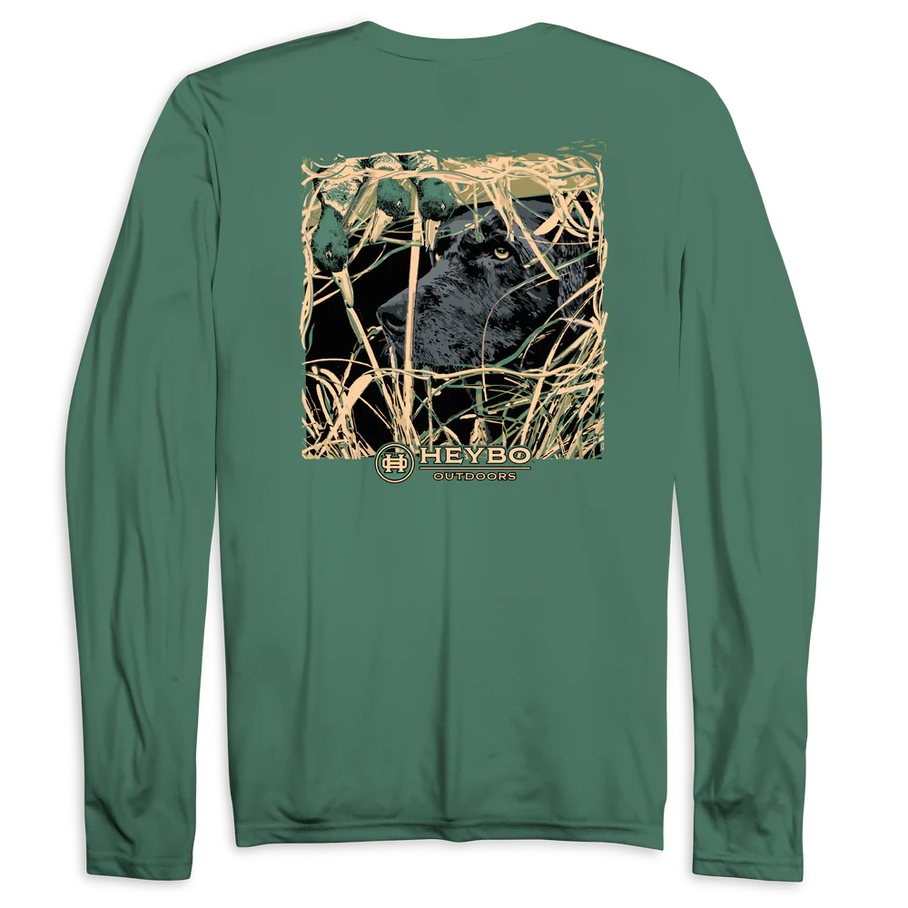 HEYBO OUTDOORS Men's Tees Hey Maggie In Blind LS Tee || David's Clothing