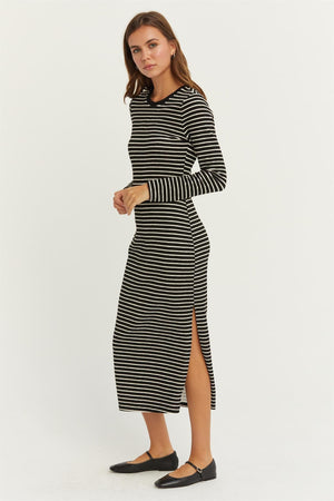 HYFVE INC. Women's Dresses Knit Striped Midi Dress || David's Clothing