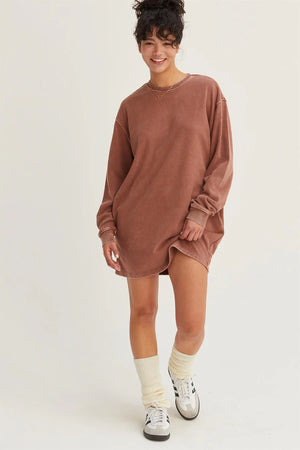 HYFVE INC. Women's Dresses Oversized Mini Sweatshirt Dress || David's Clothing