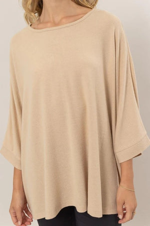 HYFVE INC. Women's Top Dolman 3/4 Sleeve Top || David's Clothing