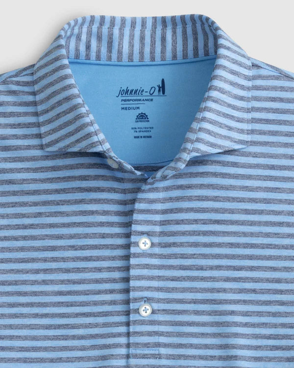 JOHNNIE O Men's Polo Johnnie-O Reese Striped Jersey Performance Polo || David's Clothing