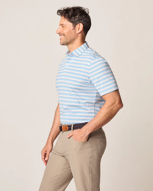 JOHNNIE O Men's Polo Johnnie-O Tyson Striped Jersey Performance Polo || David's Clothing