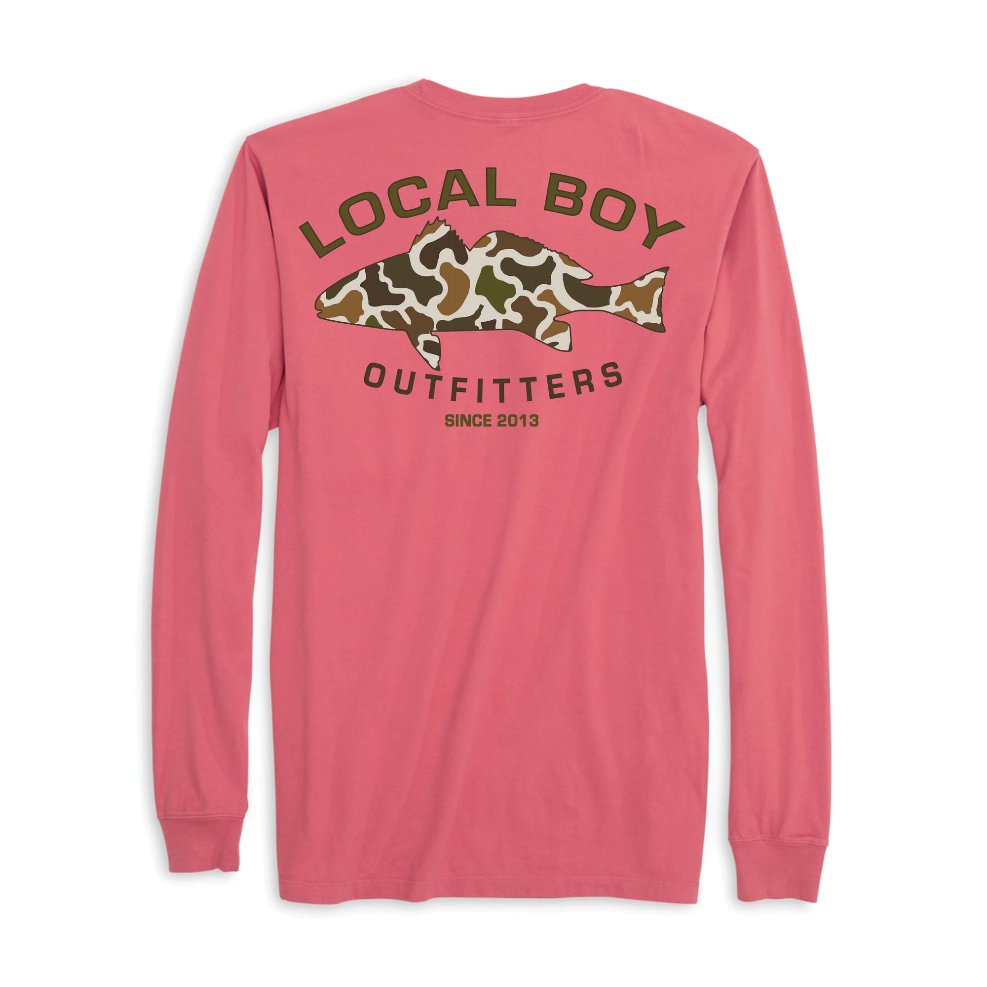 LOCAL BOY OUTFITTERS Men's Tees Local Boy L/S Vintage Redfish T-Shirt || David's Clothing