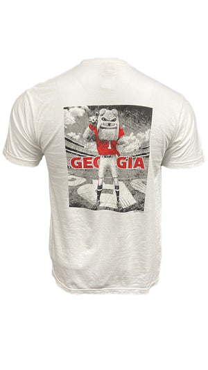 New World Graphics Men's Tees UGA Drawn Field Mascot Short Sleeve T-Shirt || David's Clothing