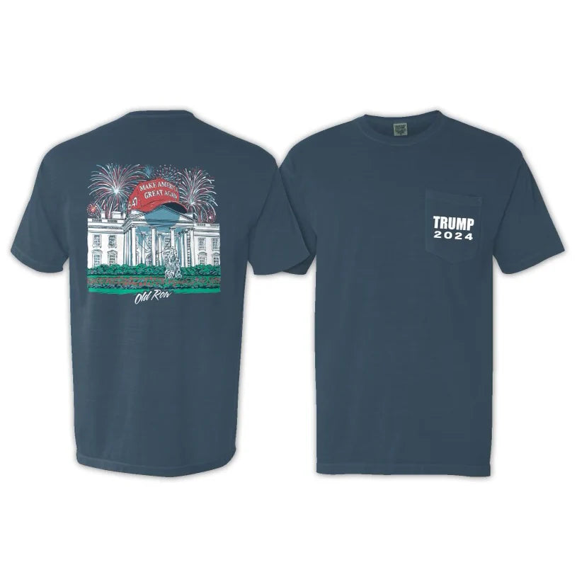 OLD ROW Men's Tees Old Row Trump 2024 White House Pocket Tee || David's Clothing