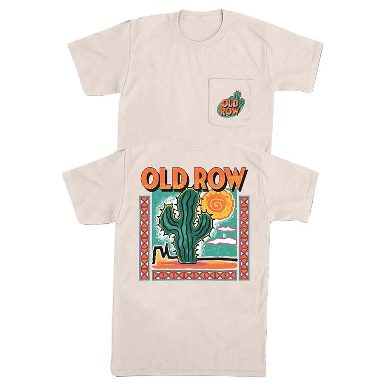 OLD ROW Men's Tees Old Row Western Cactus Pocket SS T-Shirt || David's Clothing