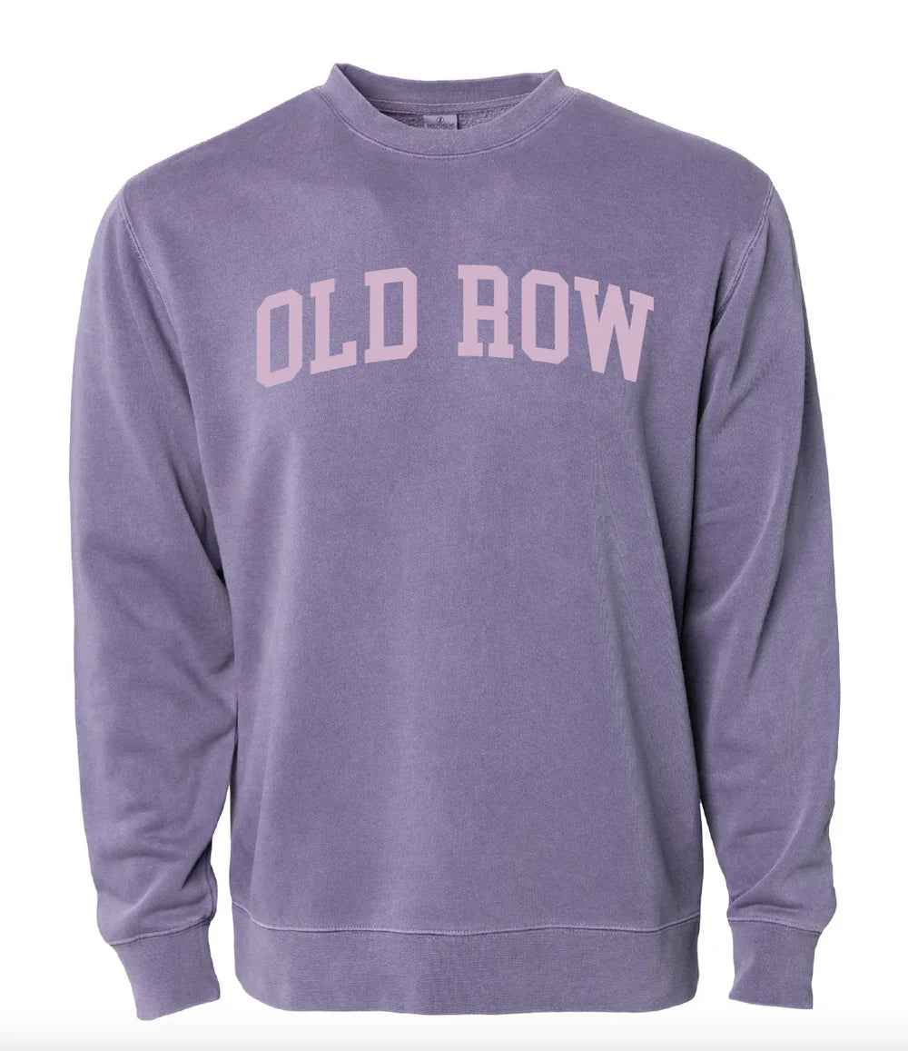 OLD ROW Women's Sweater DUSTY PINK / S Old Row Pigment Dyed Premium Crewneck || David's Clothing WROW2559