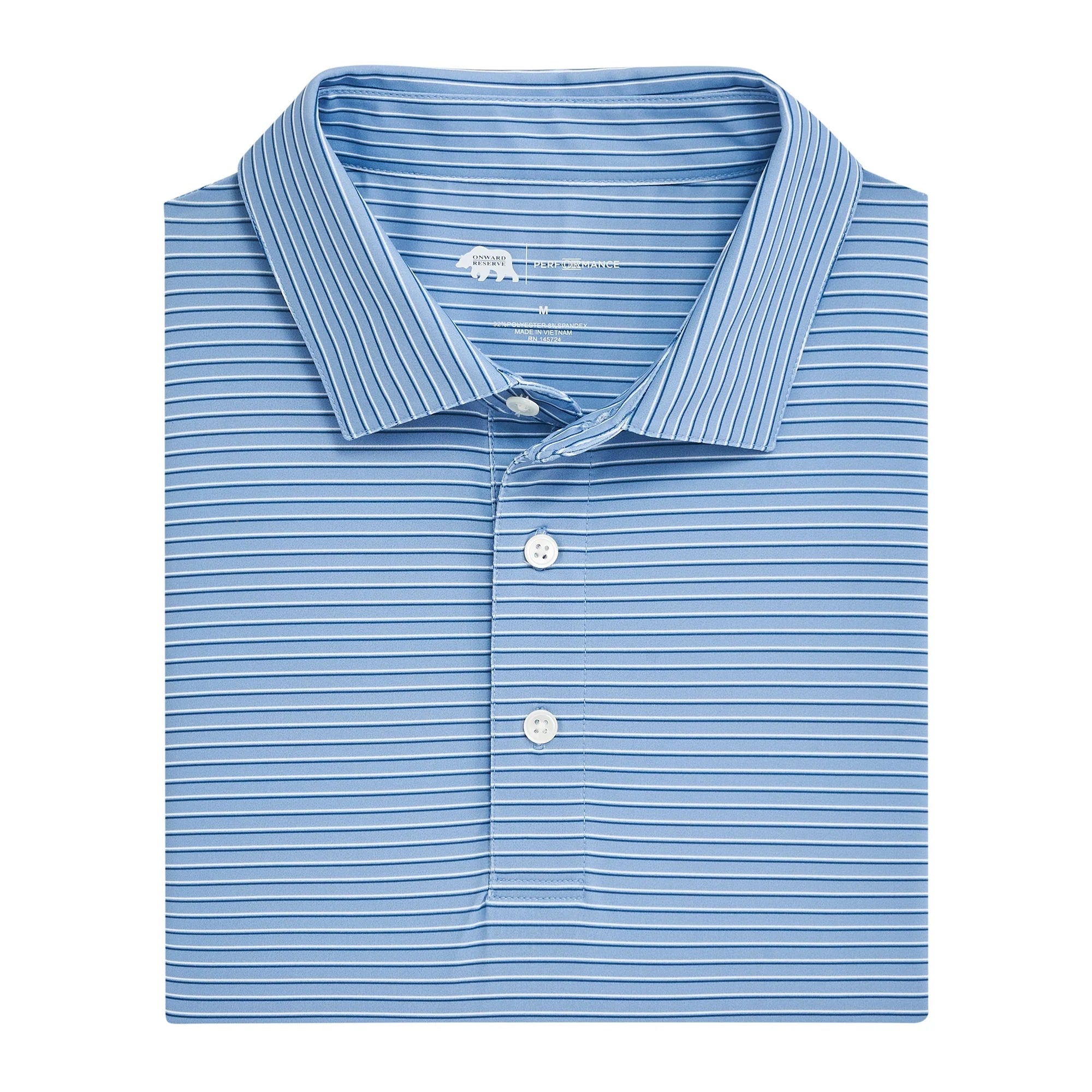 ONWARD RESERVE Men's Polo Onward Reserve Scout Stripe Performance Polo || David's Clothing