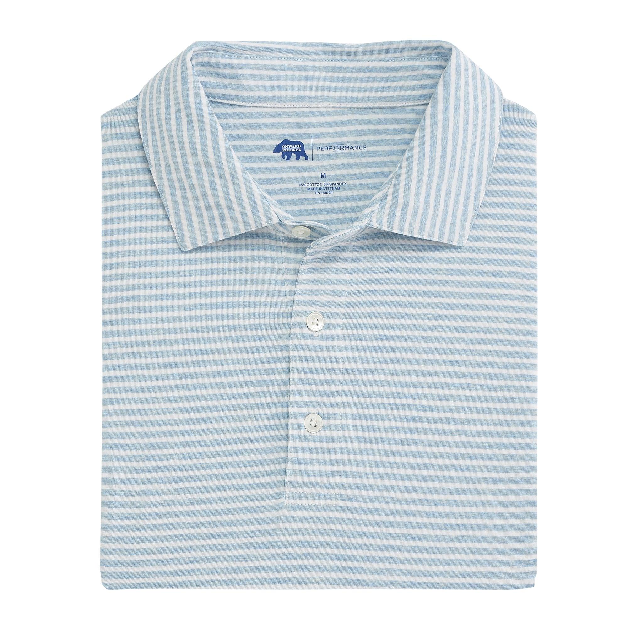 ONWARD RESERVE Men's Polo SKY / S Onward Reserve Row Stripe Icon Polo || David's Clothing 1MC00K208930