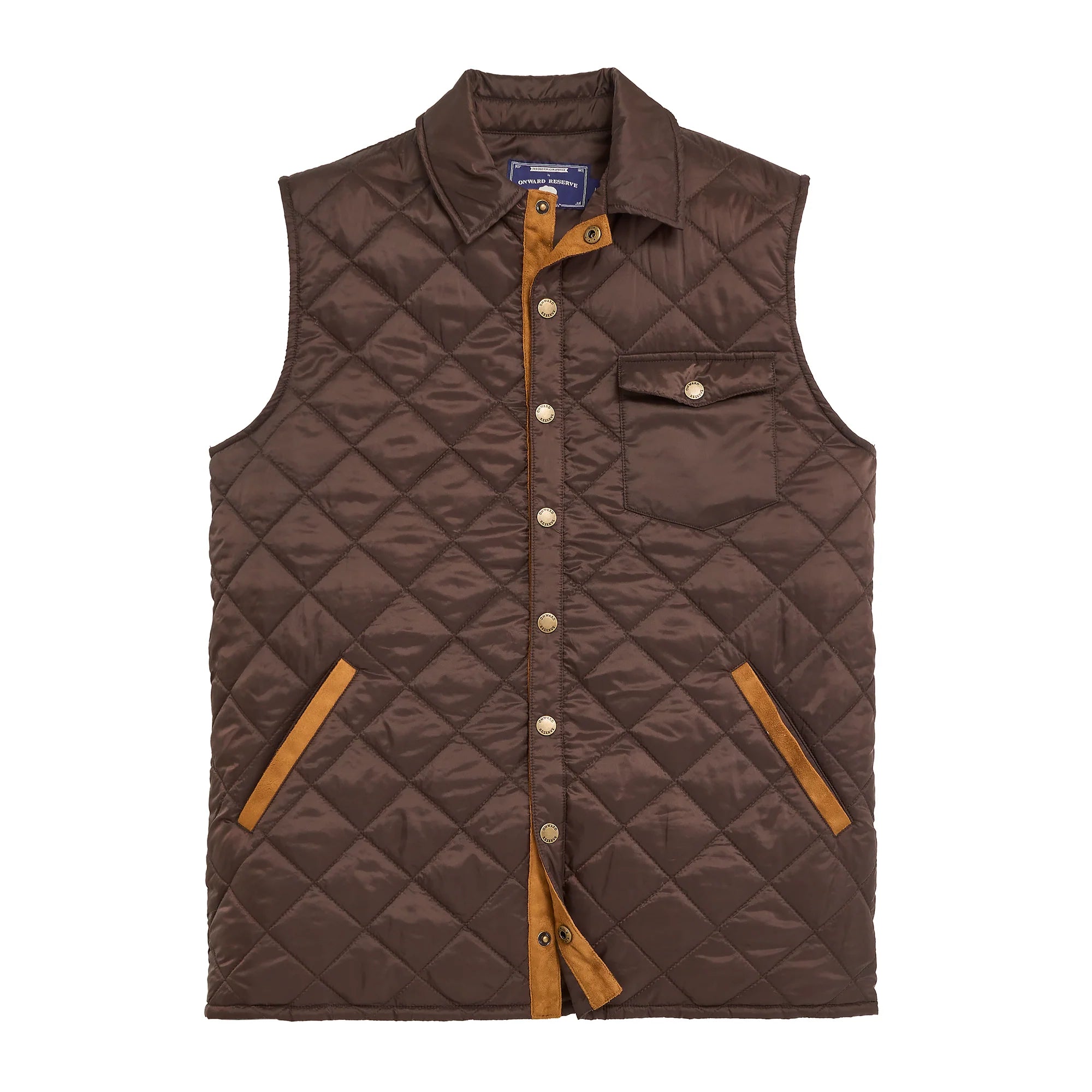 ONWARD RESERVE Mens Jackets DARK BROWN / M Onward Reserve Braswell Vest || David's Clothing 1MF23U608201