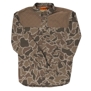 OVER UNDER CLOTHING Men's Sport Shirt Over Under Field Champion Shirt Duck Camo/Brown || David's Clothing