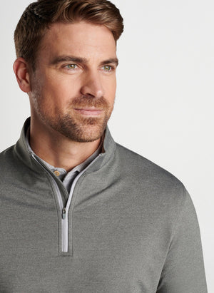 PETER MILLAR Men's Pullover Peter Millar Perth Performance Melange Quarter-Zip || David's Clothing