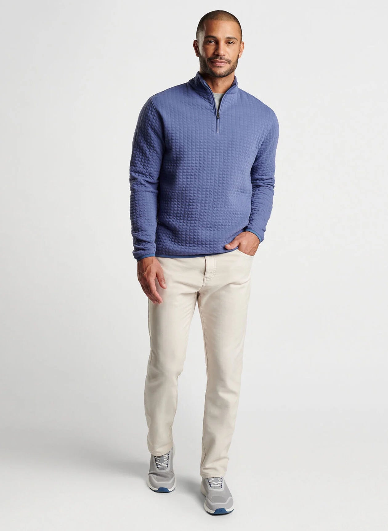 PETER MILLAR Men's Pullover Peter Millar Quad Quilted Quarter-Zip || David's Clothing