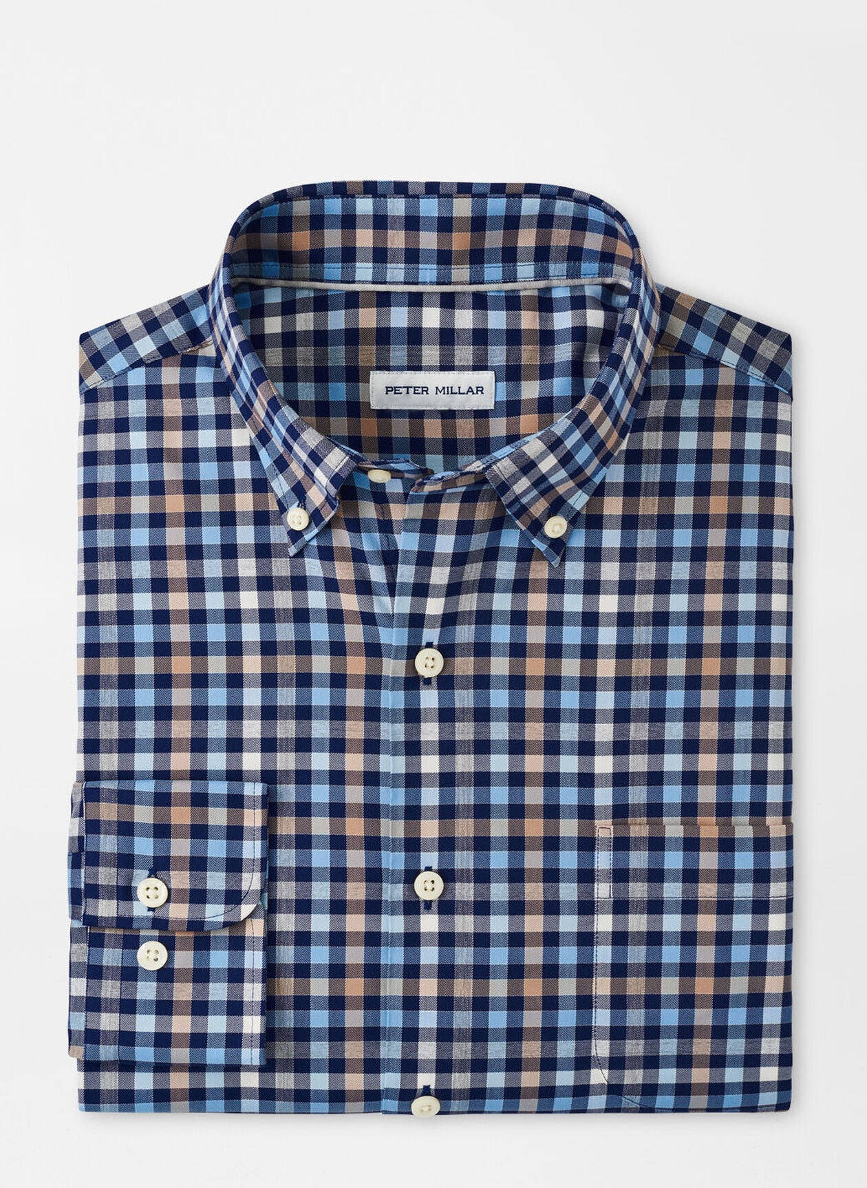 PETER MILLAR Men's Sport Shirt Peter Millar Chambly Crown Lite Cotton-Stretch Sport Shirt || David's Clothing