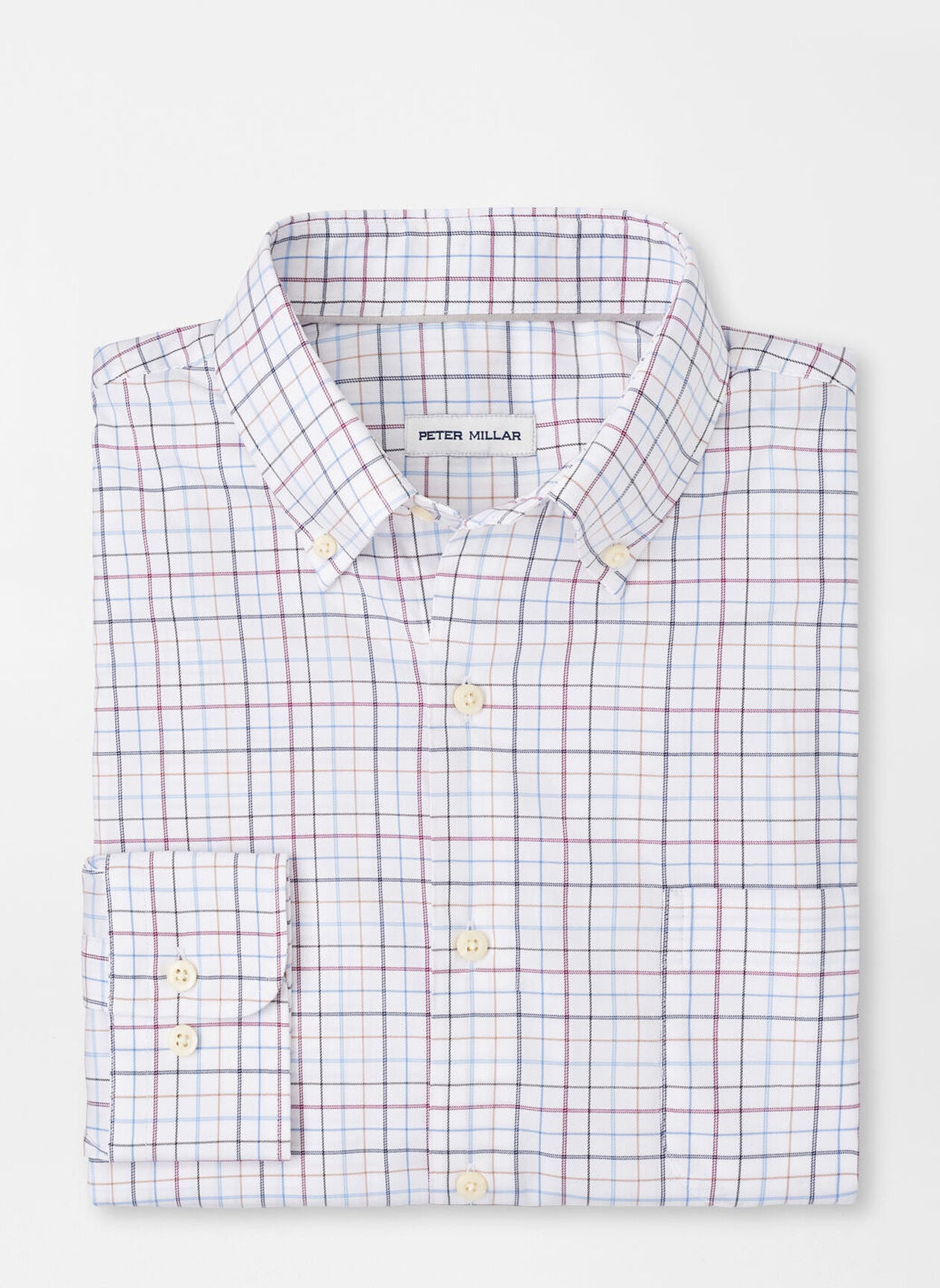 PETER MILLAR Men's Sport Shirt Peter Millar Sydney Crown Lite Cotton-Stretch Sport Shirt || David's Clothing