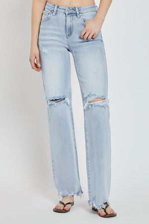 Risen Jeans Women's Jeans Rise Jeans High Rise Wide Leg Jeans || David's Clothing